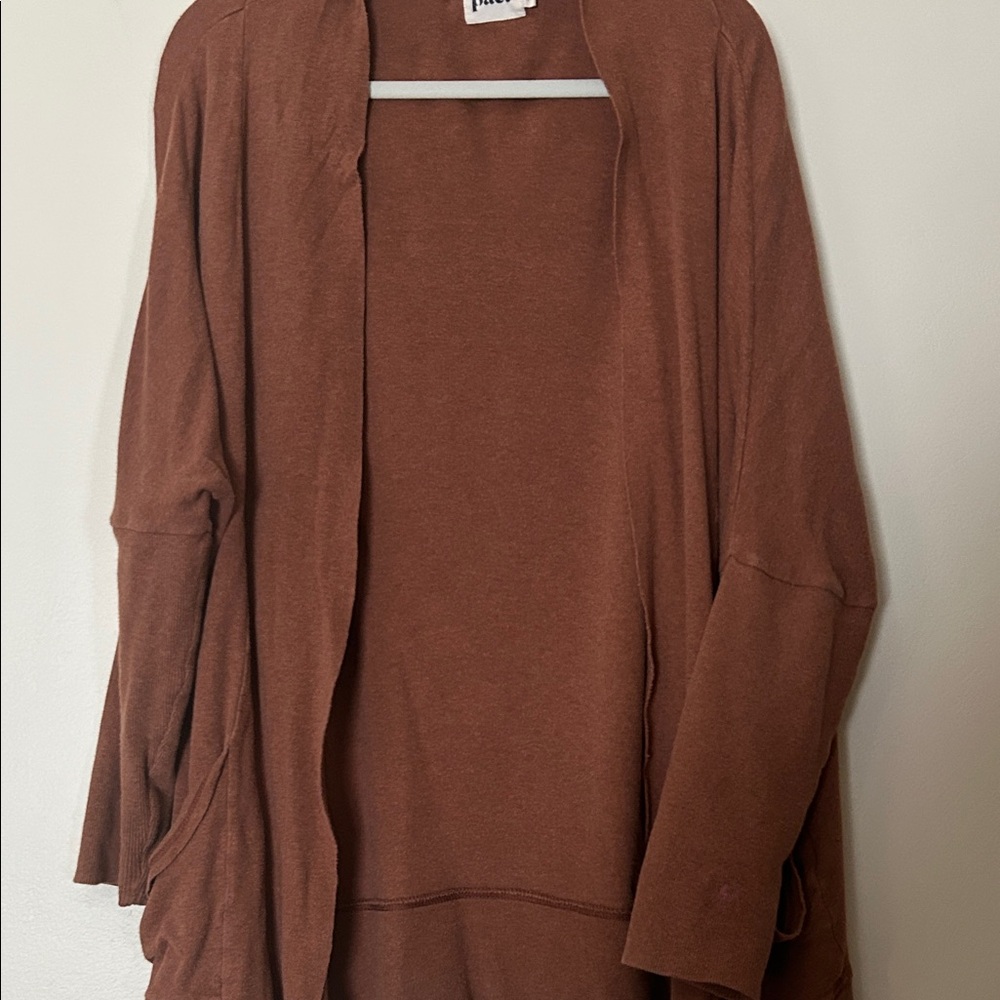 Pact airplane cardigan in warm brown ginger color L XL